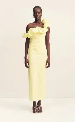 campbell ruffle draped maxi dress - lemonade for rent on The Volte - image 1