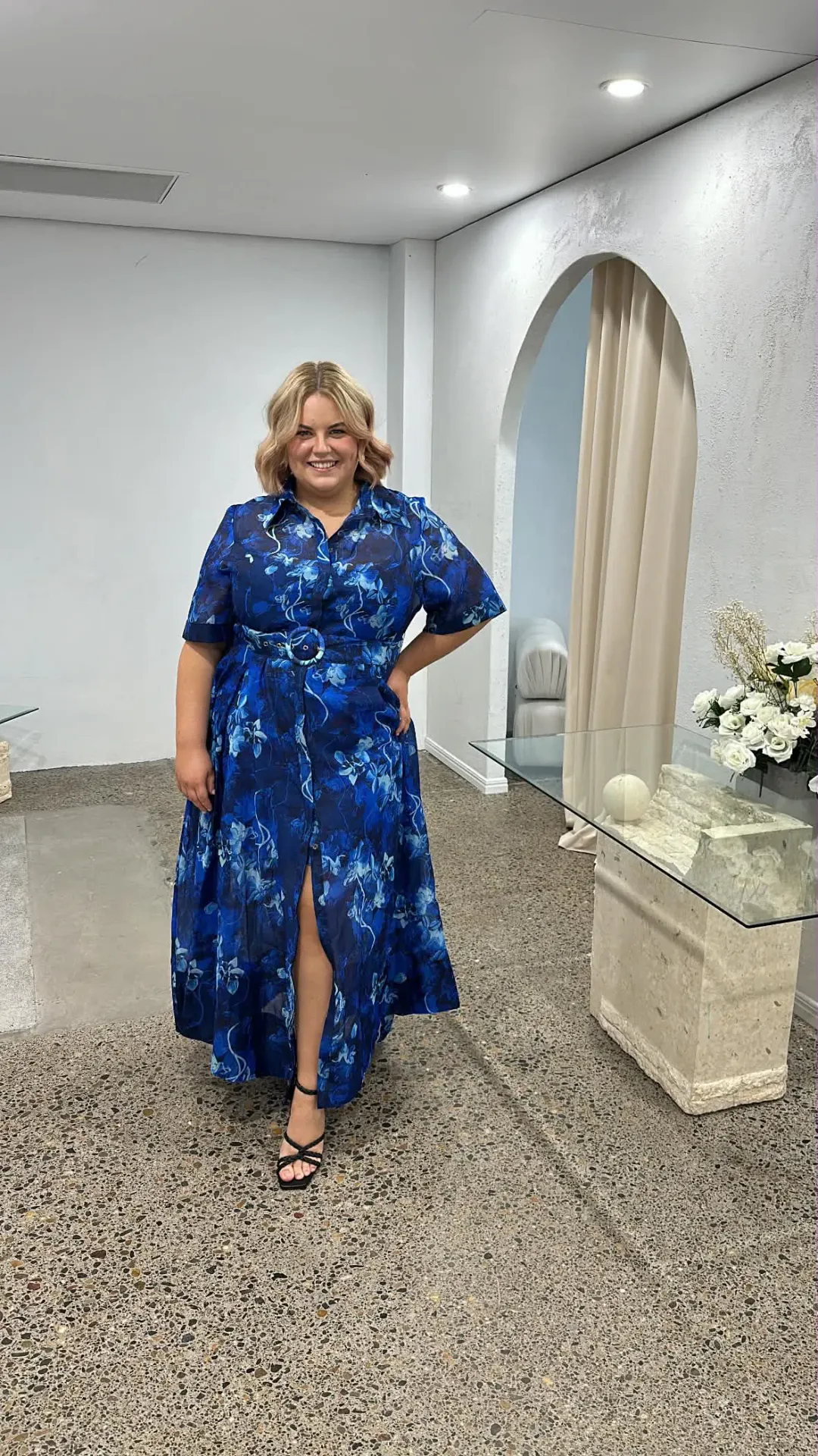 Floral Organdie Midaxi Shirt Dress for rent on The Volte - main image