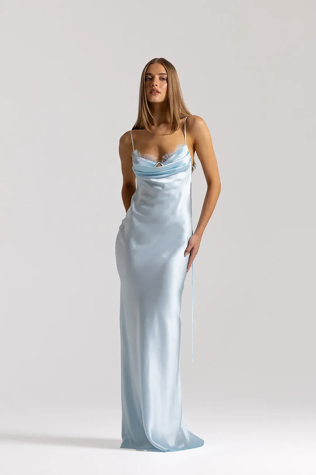 Talia Gown Ice Blue Size XS for rent on The Volte - main image