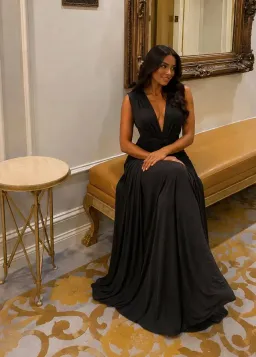 Abyss By Abby Yasmina Dress in Black size 6 for rent on The Volte - image 3