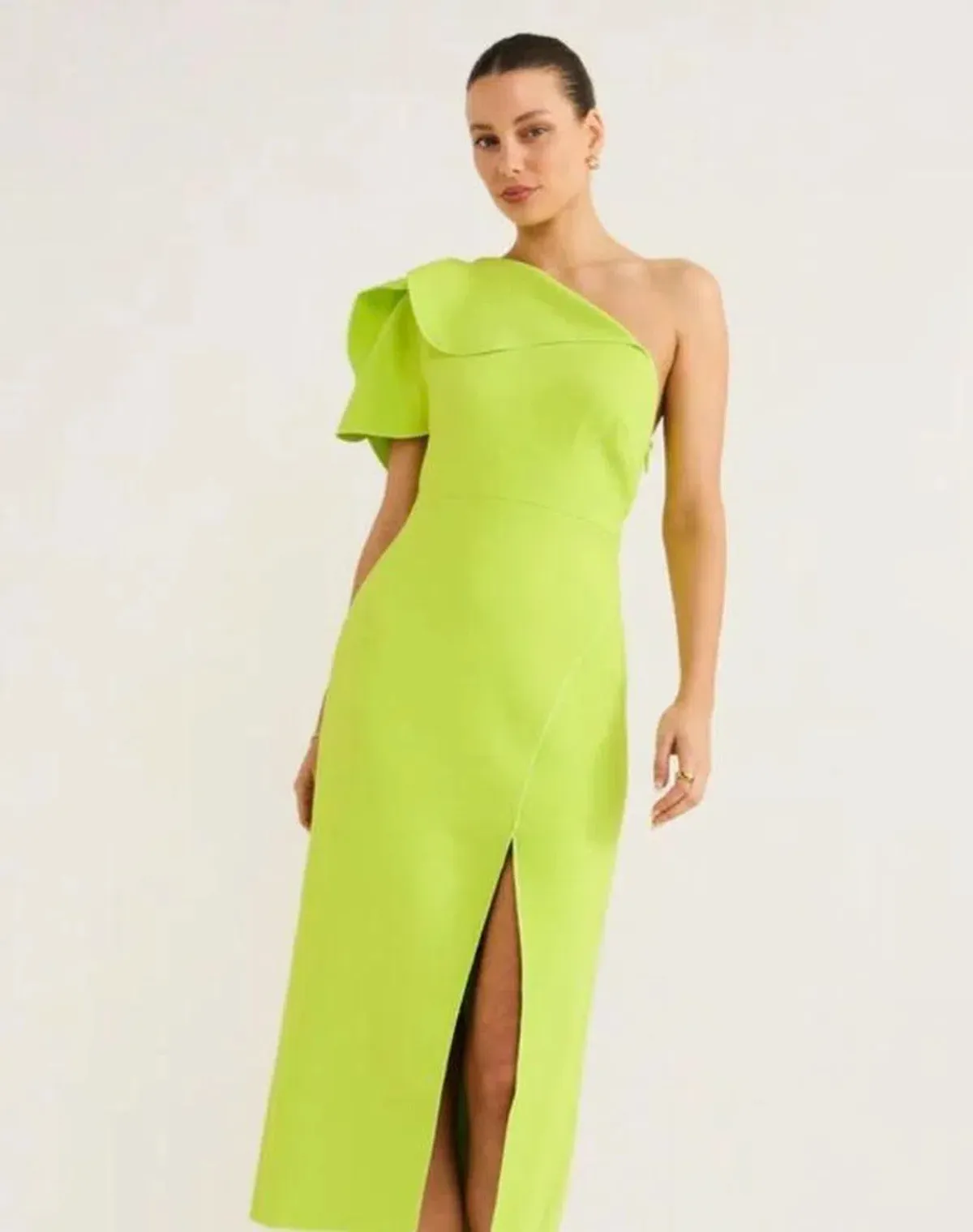 Acler Rogeron Midi Dress Citron size 8 - Image 2