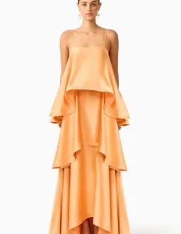 Elliatt Tilly Tiered Maxi Dress in Orange Size 12 for rent on The Volte - image 1
