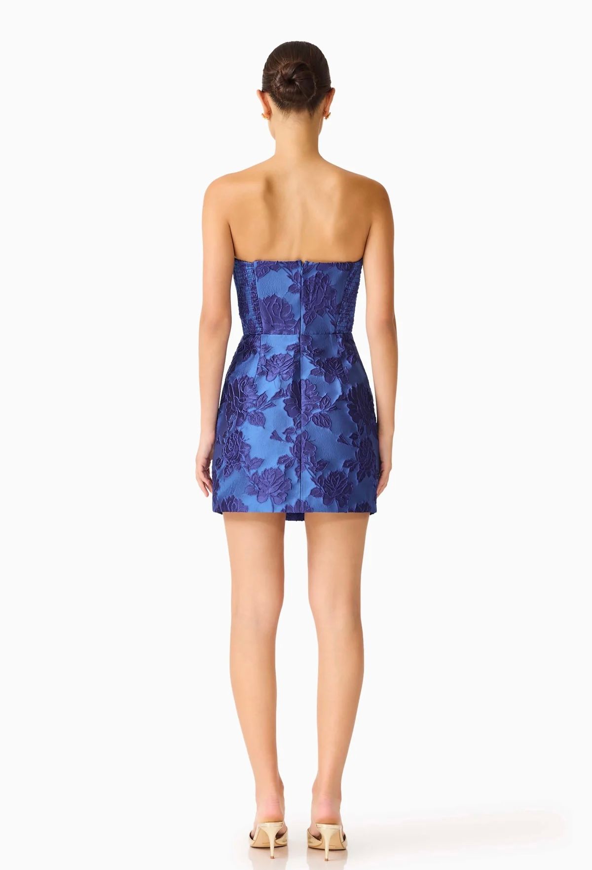 Sorelle Asymmetric Mini Dress in Cobalt Blue Size 8 - Image 3