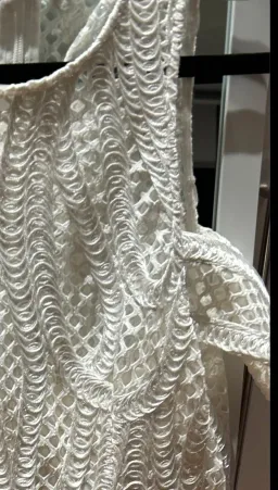 Thurley Bonnet Crochet Midi Dress Ivory – Size 10 for rent on The Volte - image 4