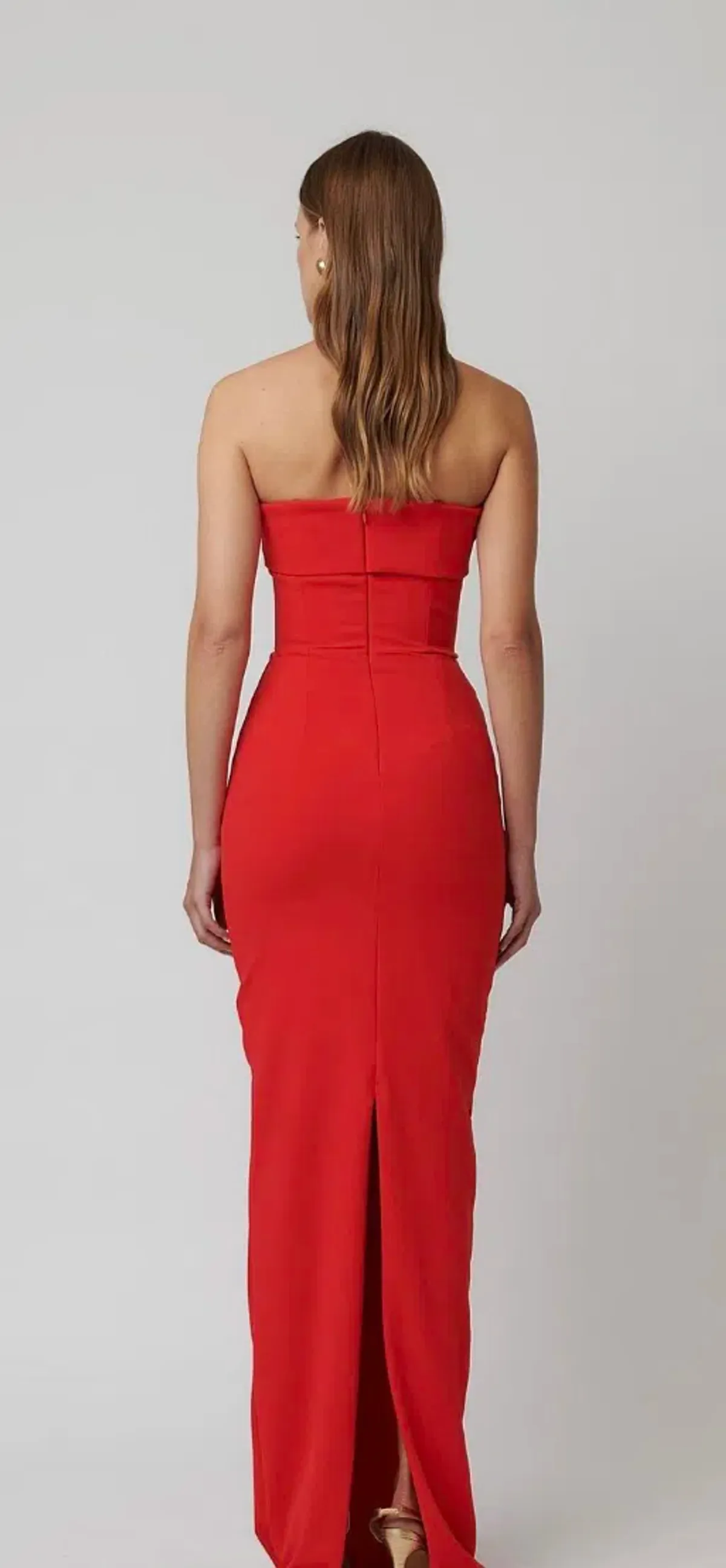 Effie Kats Monroe Gown Cherry Red Size 8 - Image 2