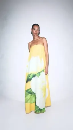 Acler Newmanny Maxi Dress in Tuscan Magnolia for rent on The Volte - image 4