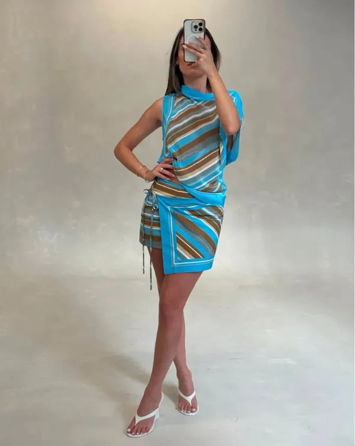 Bec and Bridge Elaris Set in Sandlewood Stripe Size 6 for rent on The Volte - main image