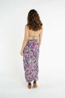 Bec & Bridge Anais Lace Up Midi Dress Print Size 8 for rent on The Volte - image 2