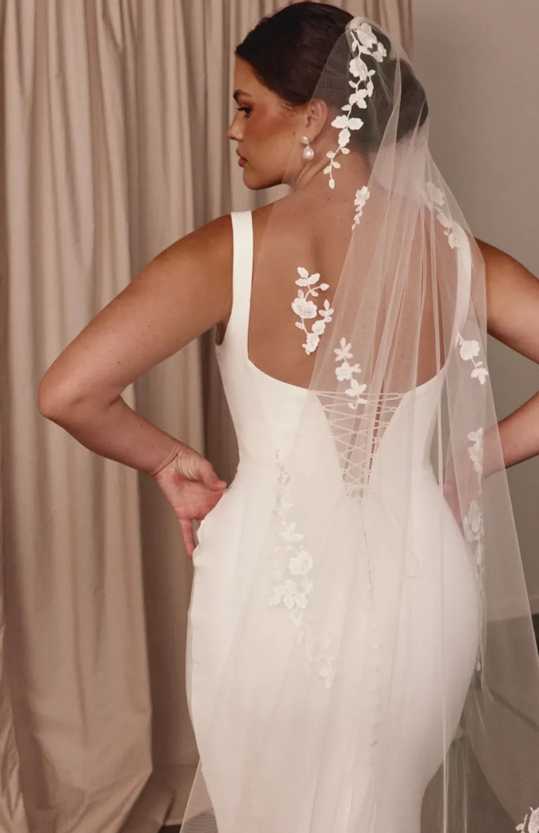 GRACE LOVES LACE JAMES SIMPLE CORSET WEDDING DRESS Size XS | Designer Bridal Gown for rent on The Volte - main image
