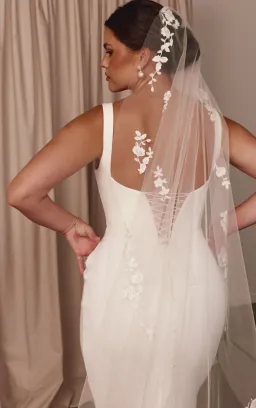 GRACE LOVES LACE JAMES SIMPLE CORSET WEDDING DRESS Size XS | Designer Bridal Gown for rent on The Volte - image 4