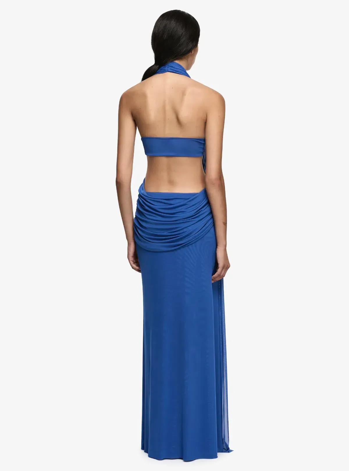 Charlize Halter Maxi Dress Cobalt Blue - Image 2