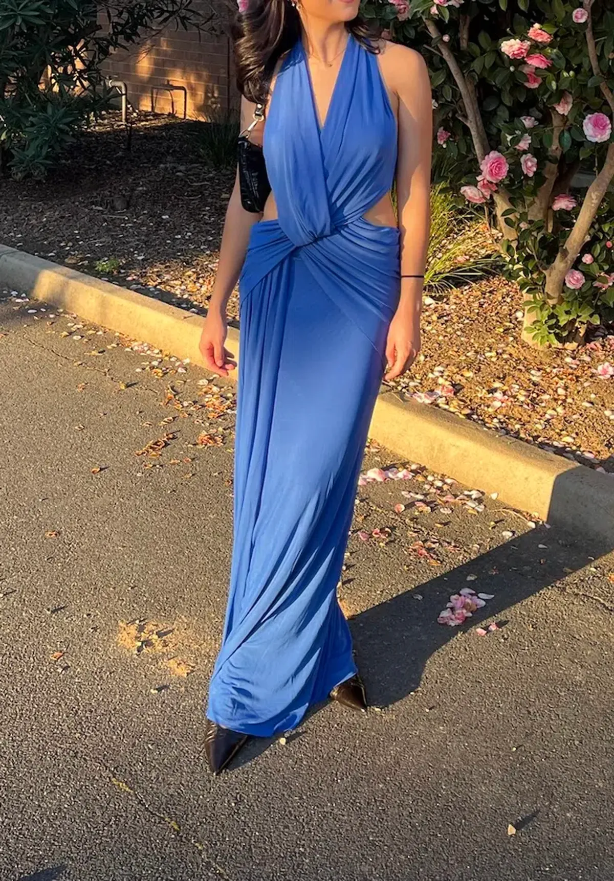 Charlize Halter Maxi Dress Cobalt Blue - Image 4