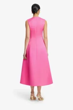 Leo Lin Cleo Applique Midi Dress - Fuchsia - Size 16 for rent on The Volte - image 5
