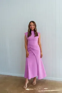 Acler Burbank Maxi Dress - Zinnia Pink - Size 10 for rent on The Volte - image 1