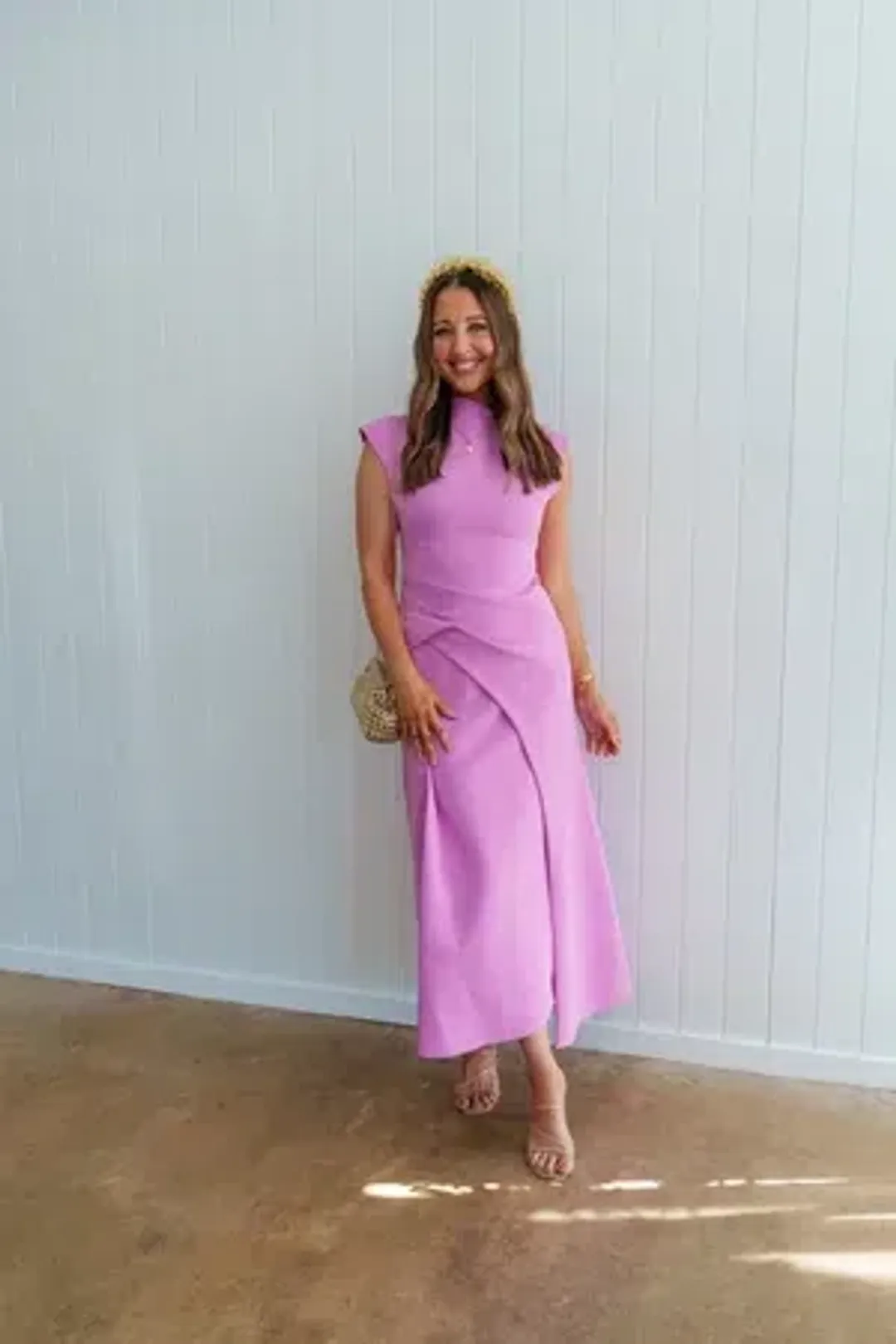 Acler Burbank Maxi Dress - Zinnia Pink - Size 16 for rent on The Volte - main image