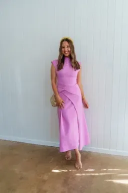 Acler Burbank Maxi Dress - Zinnia Pink - Size 16 for rent on The Volte - image 4