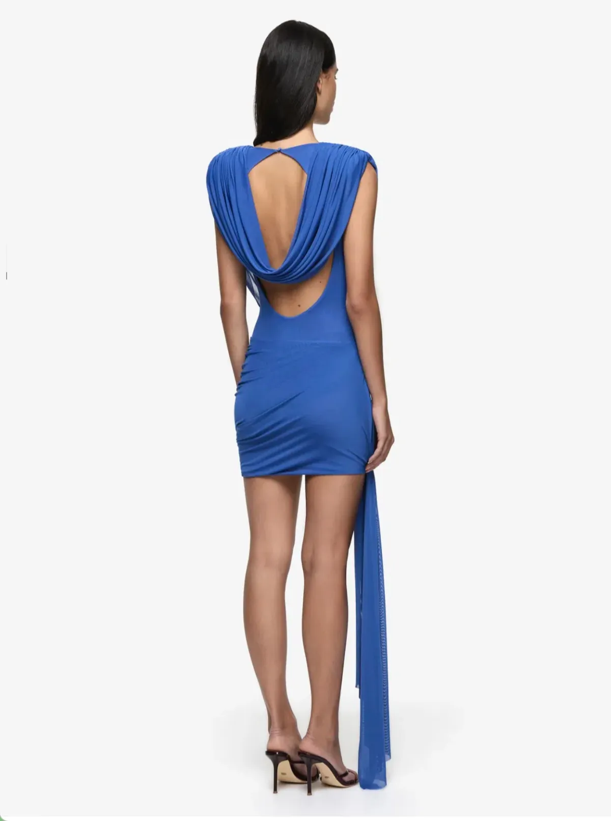 BEC & BRIDGE ARIANNA COWL MINI DRESS - COBALT BLUE - 10 - Image 4