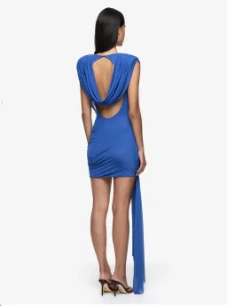 BEC & BRIDGE ARIANNA COWL MINI DRESS - COBALT BLUE - 10 for rent on The Volte - image 4