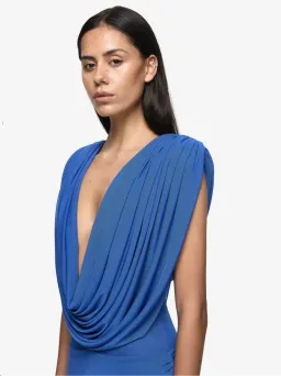 BEC & BRIDGE ARIANNA COWL MINI DRESS - COBALT BLUE - 10 for rent on The Volte - image 5