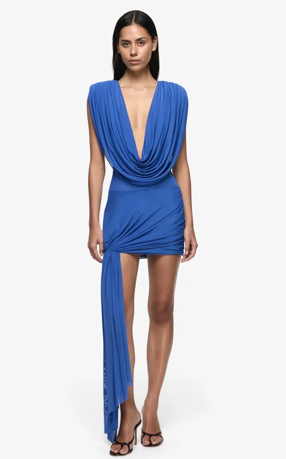 BEC & BRIDGE ARIANNA COWL MINI DRESS - COBALT BLUE - 10 for rent on The Volte - main image