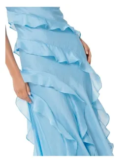 Forever New Belle One-Shoulder Ruffle Gown Size 6 for rent on The Volte - image 3
