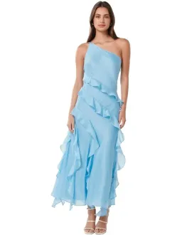 Forever New Belle One-Shoulder Ruffle Gown Size 6 for rent on The Volte - image 1