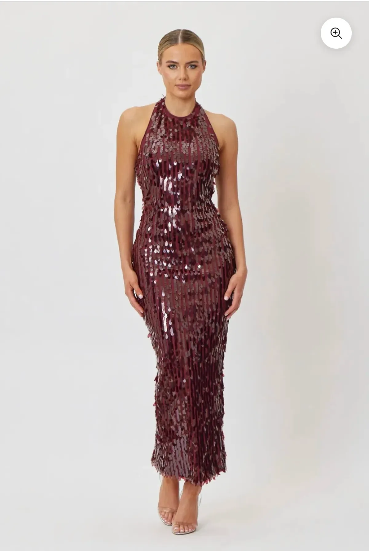 Bianca & Bridgett - Delphine Midi Dress Plum. - Image 1