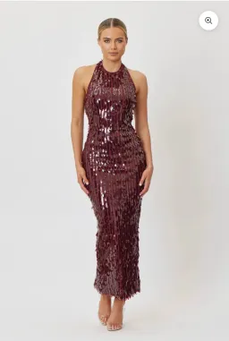 Bianca & Bridgett - Delphine Midi Dress Plum. for rent on The Volte - image 1