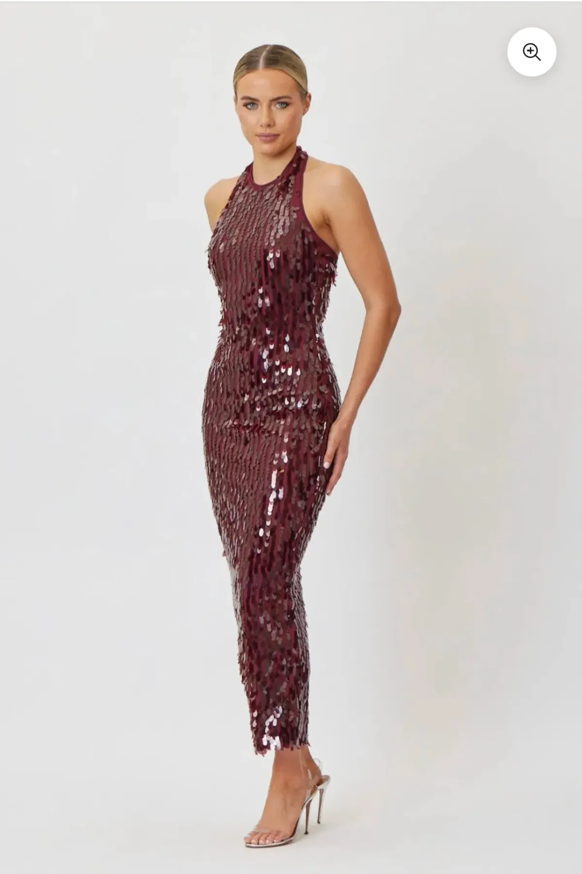 Bianca & Bridgett - Delphine Midi Dress Plum. - Image 2