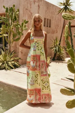 Zaco Anita dress in El Jardin print - sabo skirt for rent on The Volte - image 1