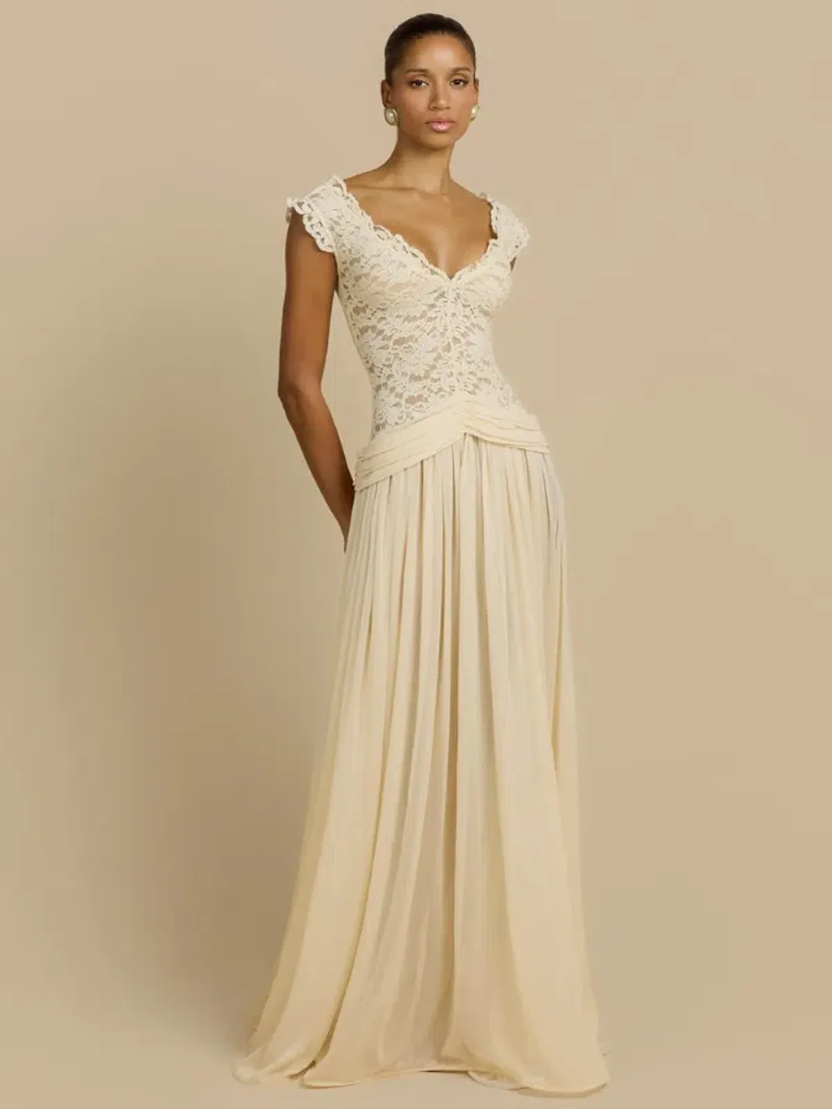 Arcina Ori Arabella Dress in Beige Size XS/6 - Image 1