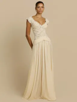 Arcina Ori Arabella Dress in Beige Size M/10 for rent on The Volte - image 1