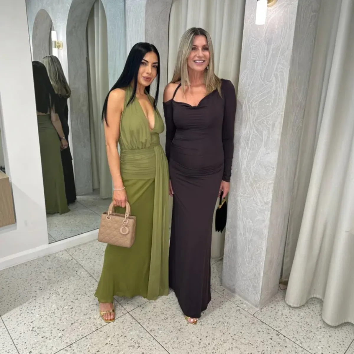 Bec and Bridge Cassis Drape Maxi Dress in Fern Size 10 - Image 4