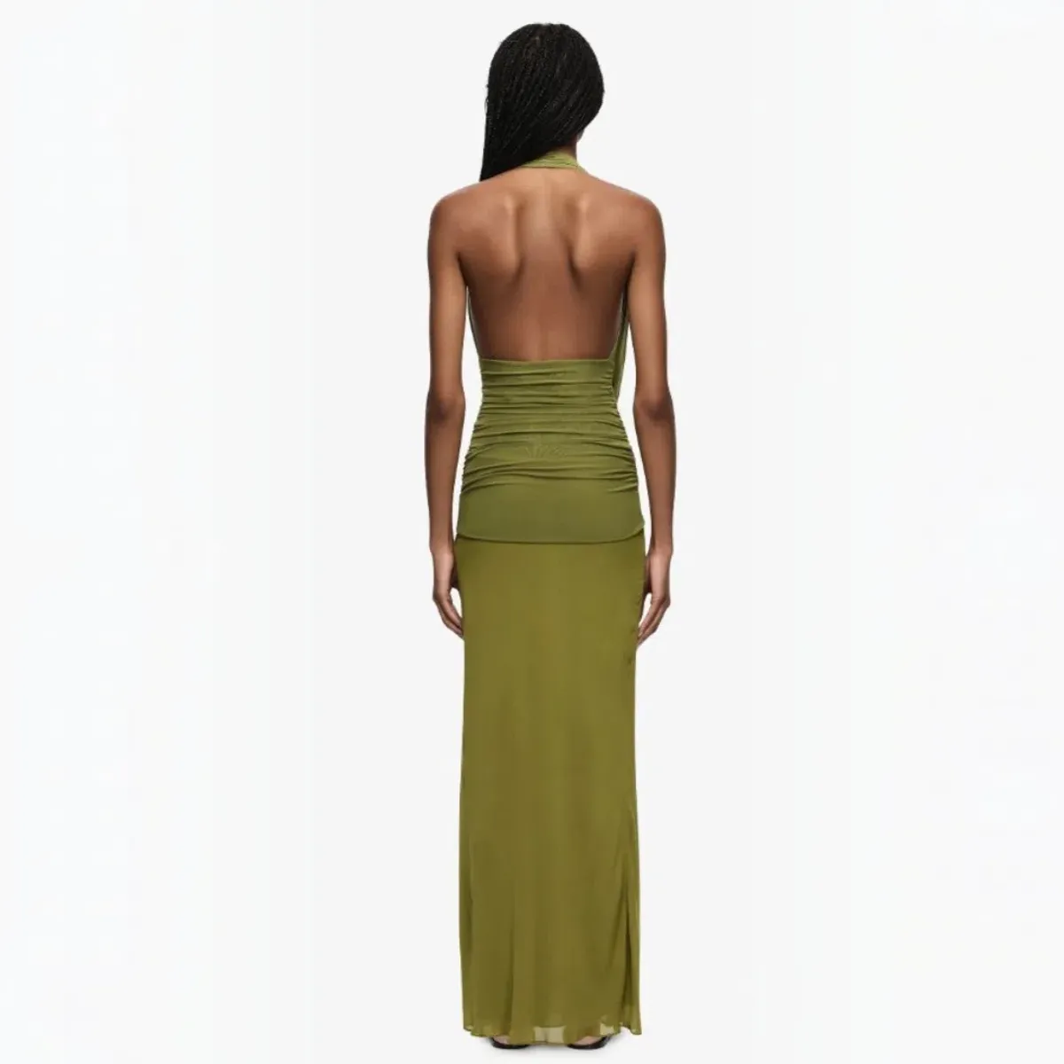 Bec and Bridge Cassis Drape Maxi Dress in Fern Size 10 - Image 3