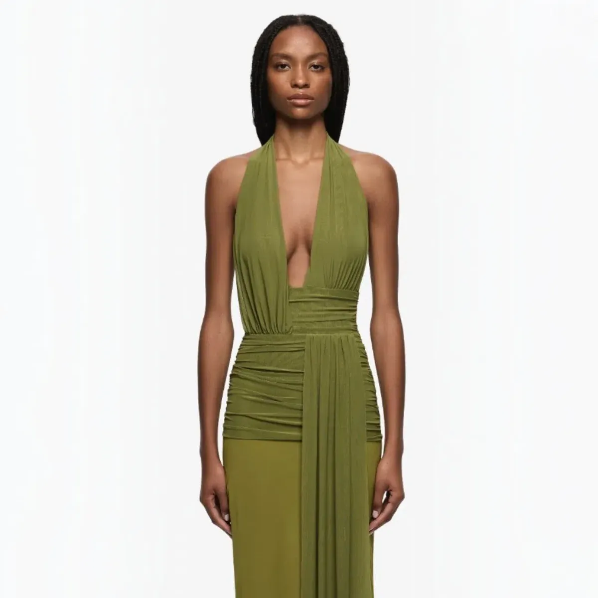 Bec and Bridge Cassis Drape Maxi Dress in Fern Size 10 - Image 2