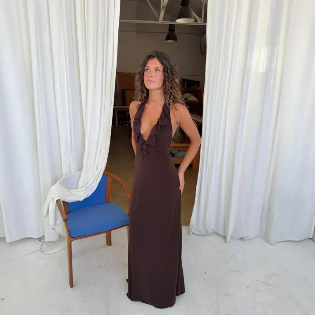 La Marie Vanessa Dress In Chocolate Size XS/S for rent on The Volte - main image