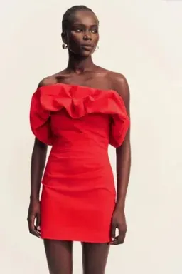 Shona Joy Campbell Mini Dress - Red - Size 6 for rent on The Volte - image 1