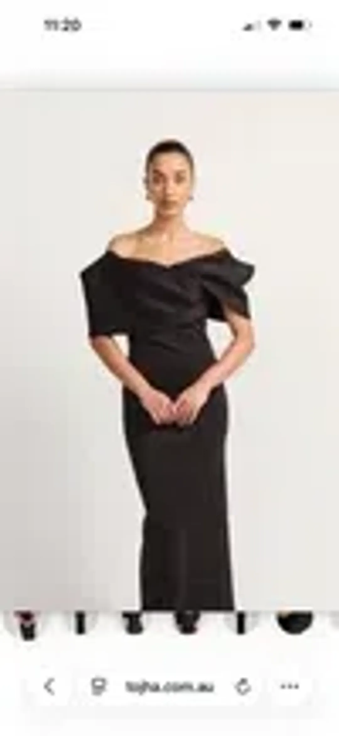 Tojha Yesenia Maxi Gown - Black - Size 12 for rent on The Volte - main image