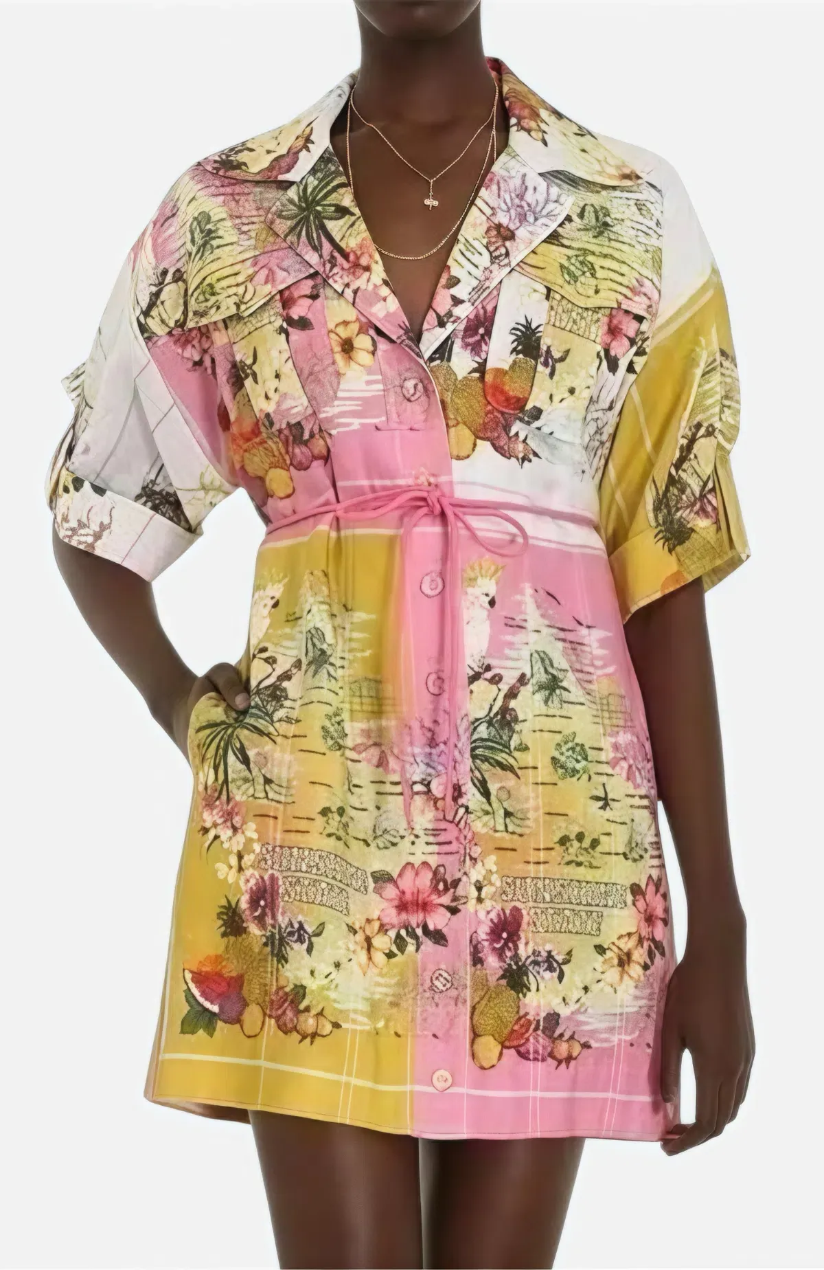Zimmermann Nina Safari Belted Linen Mini Shirt Dress 2 / AU 12 - Image 3