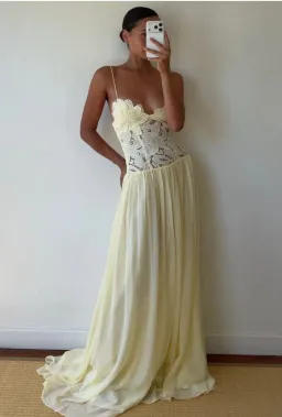 Hansen and Gretel Stephanie Dress in Butter size XS (6) for rent on The Volte - image 2