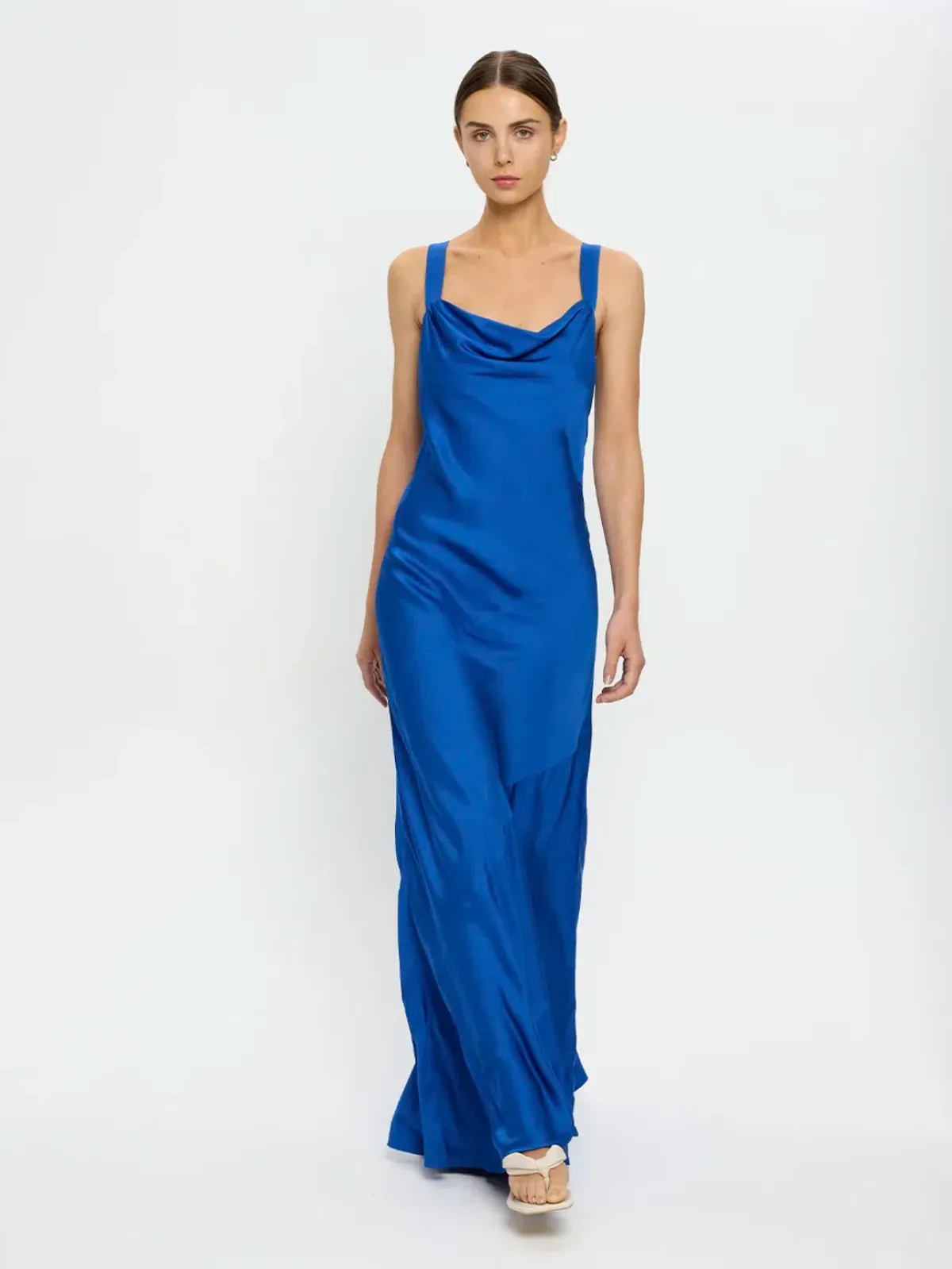 KIVARI Cobalt Blue Cassie Cowl Maxi Dress Size 8 - Image 5