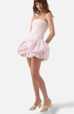 Aje Violette Bubble Hem Mini Dress Pastel Pink AU 12 / L for rent on The Volte - image 1