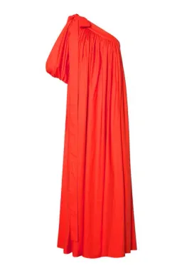 Oroton One Shoulder Bow Maxi Dress True Red 14 AU for rent on The Volte - image 9