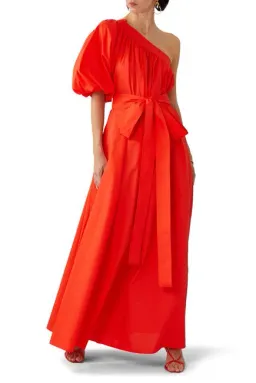 Oroton One Shoulder Bow Maxi Dress True Red 14 AU for rent on The Volte - image 8