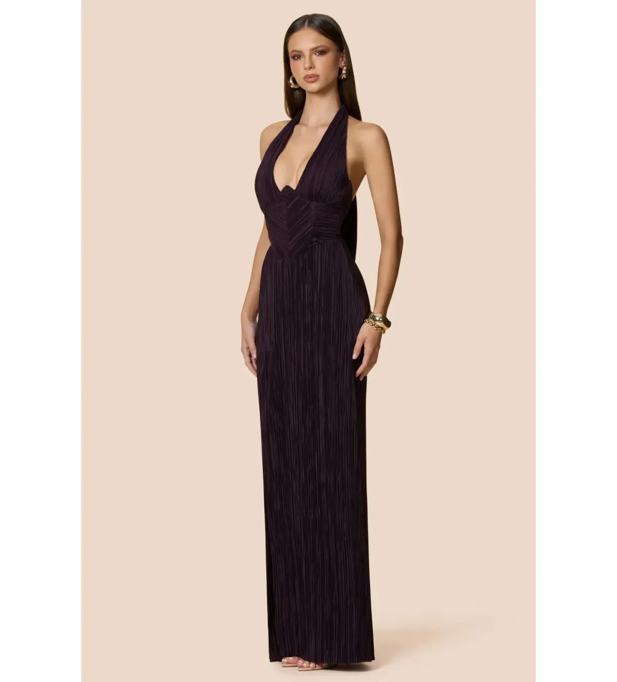 Nookie Belleza Gown in Plum Size L/AU12 - Image 2