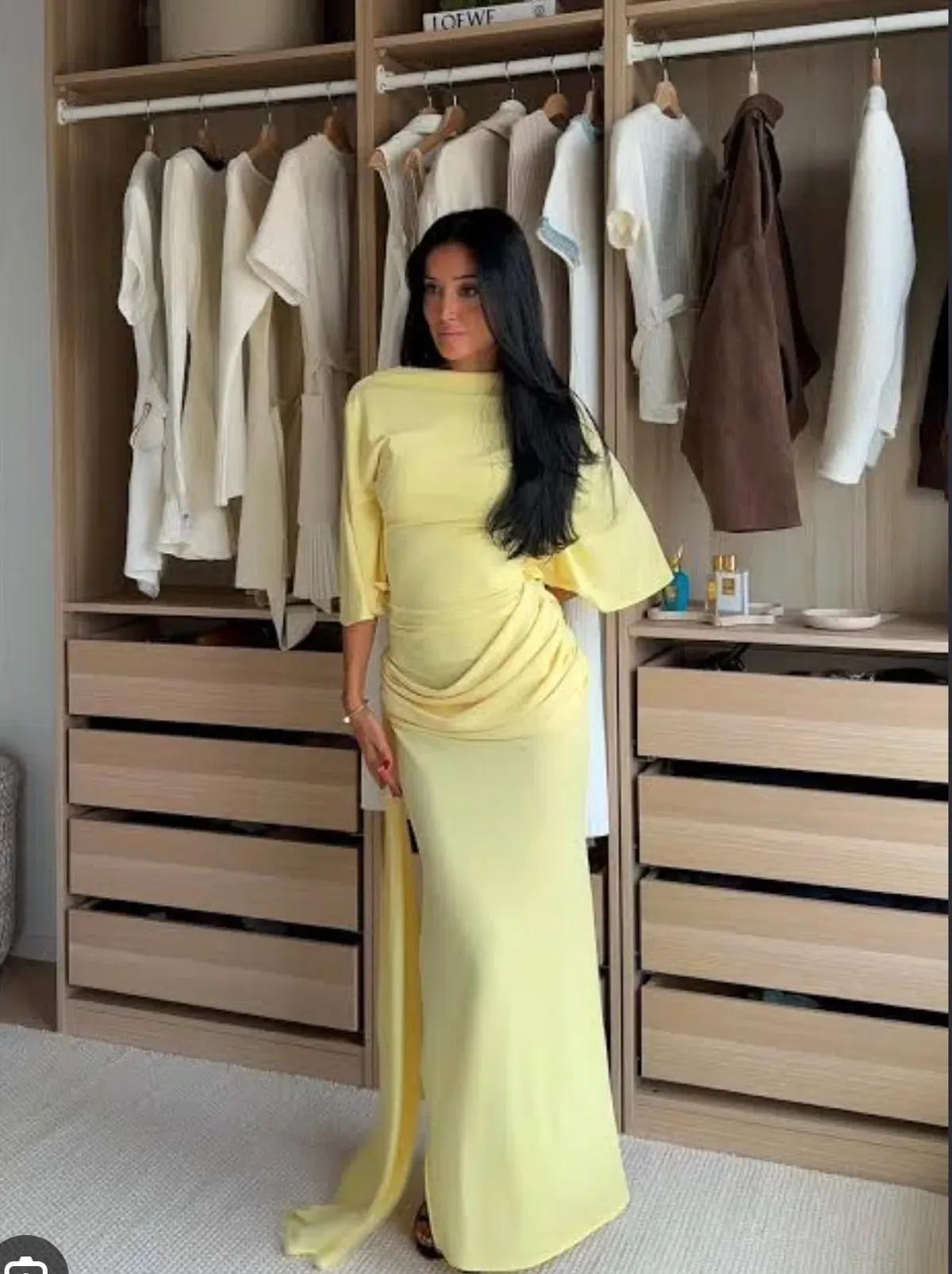 Zara yellow cape maxi dress - Image 1