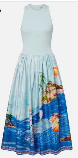 Alémais Anouk Tank Light Blue Midi Dress Size:10 for rent on The Volte - image 2