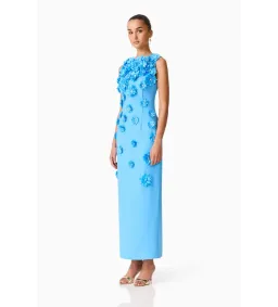 Elliat Dali Floral Applique Gown in Blue Size L/AU12 for rent on The Volte - image 2