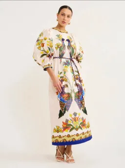 ALÉMAIS Effie Puff Sleeve Midi Dress – Size 10 for rent on The Volte - image 2