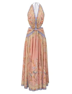 Zimmermann Indra Plunge Halter Maxi Dress AU 8 for rent on The Volte - image 3